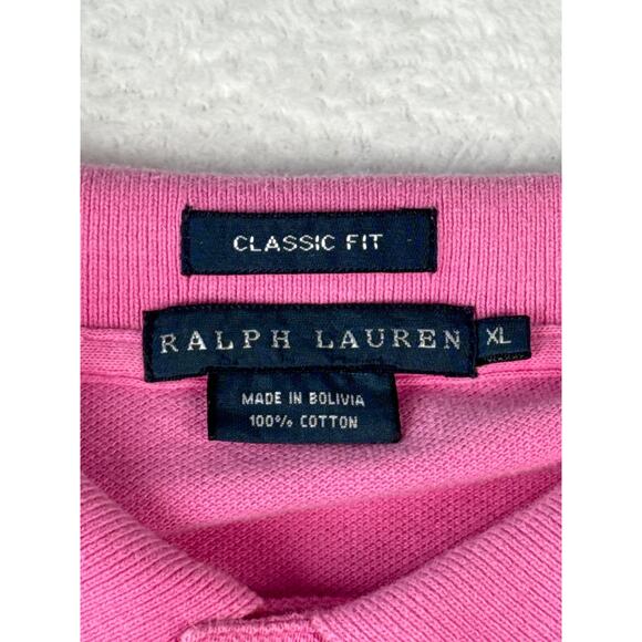 Ralph Lauren Classic Fit Men Golf Polo Size XL Pink 100% Cotton Short Sleeve - Picture 2 of 6